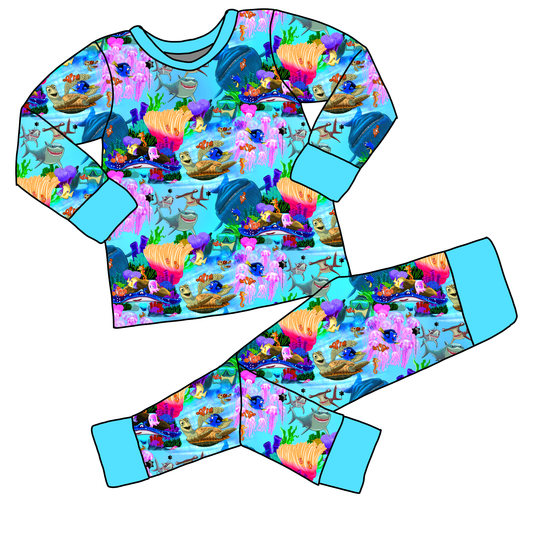 Fish Are Friends Two-Piece Pajama Set