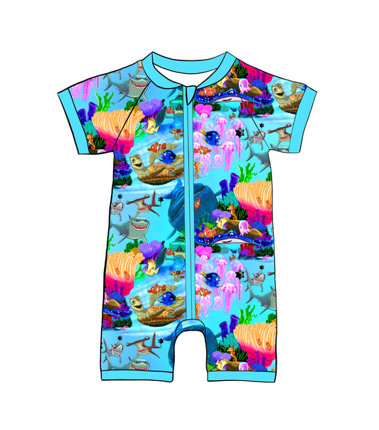 Fish Are Friends Shorty Romper