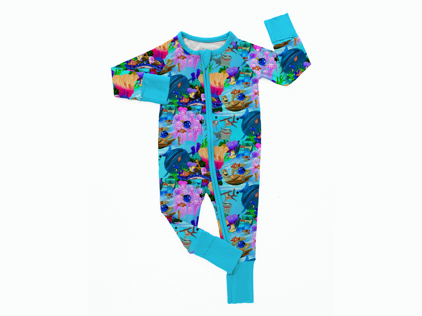 Fish Are Friends Convertible Zip Romper