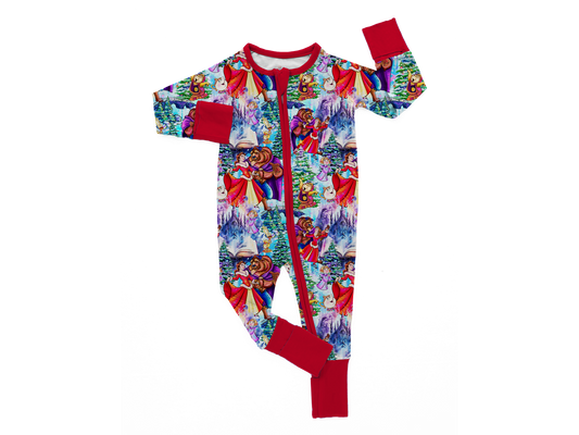 Enchanted Christmas Convertible Zip Romper