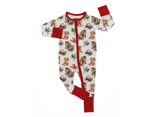 Holiday Neigh Convertible Zip Romper