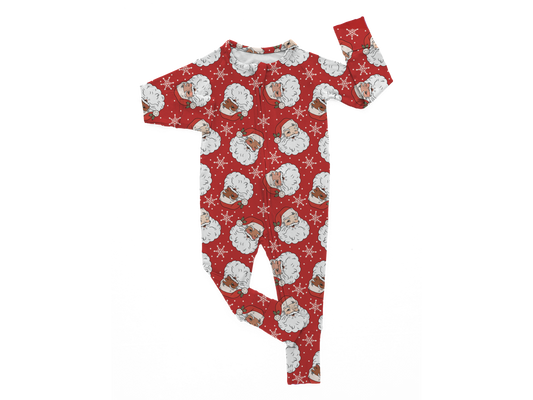 Vintage Santa Convertible Zip Romper