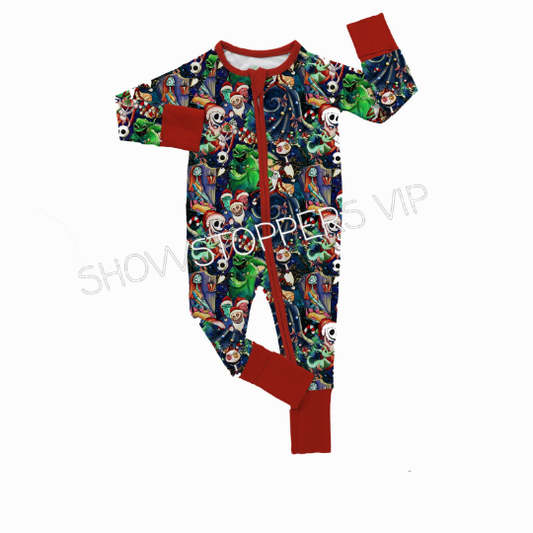 Sandy Claws Convertible Zip Romper