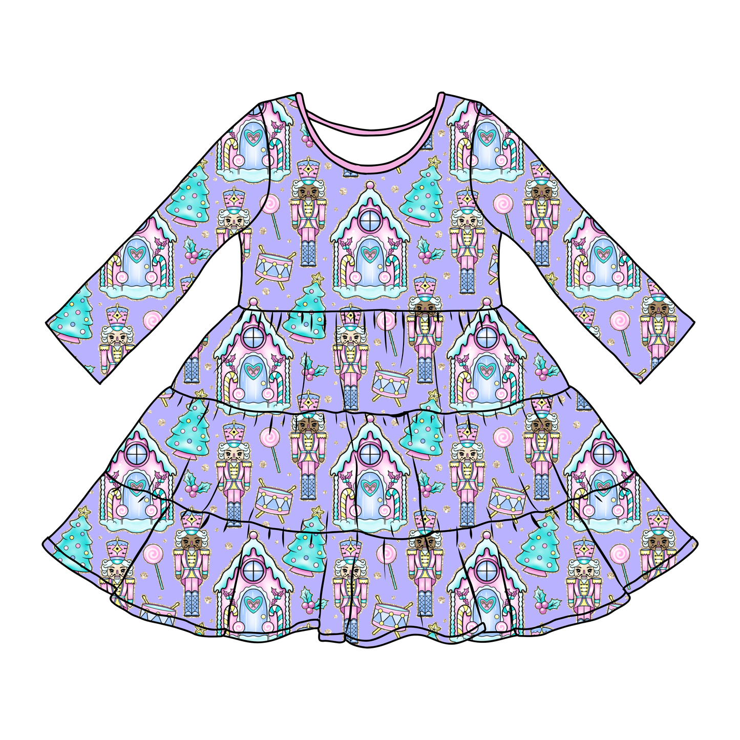 Pastel Nutcracker Long Sleeve Twirl